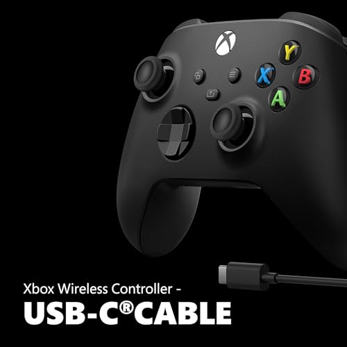 Xbox Wireless Gaming Controller + USB-C® Cable (2025) – Carbon Black – Play on Xbox, Windows, Android, iOS, FireTV Sticks, Smart TVs, VR Headsets image 2