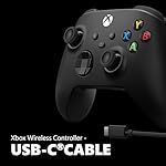 Xbox Wireless Gaming Controller + USB-C® Cable (2025) – Carbon Black – Play on Xbox, Windows, Android, iOS, FireTV Sticks, Smart TVs, VR Headsets - Image 2