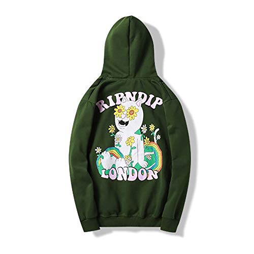 FXY Rip.N.Dip los Hombres del Invierno con cordón de Bolsillo jerséis con Capucha Tops con Capucha,Verde,M