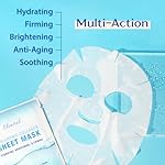 Ebanel 10 Pack Collagen Peptide Hydrating Face Masks, Instant Brightening Firming Anti Aging Face Sheet Masks, Moisturizing Spa Facial Mask Skincare with Hyaluronic Acid, Vitamin C, Chamomile, Aloe - Image 3