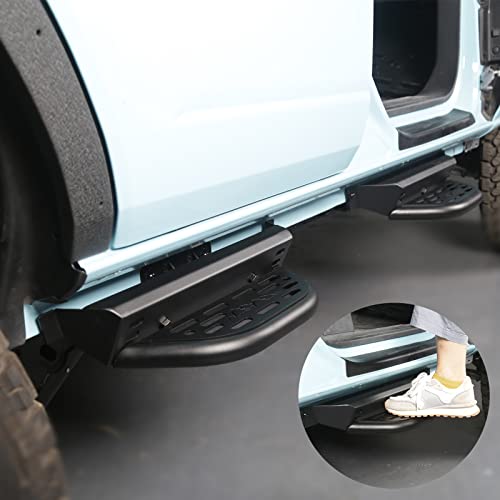 Terfulnel Side Steps For Ford Bronco Accessories 2021 2022 2023 2 4 Door Without Rock Rail, Running Boards Side Bars Drop With Mounting Brackets Front Rear Door Steps For Bronco Accessories #TOP1