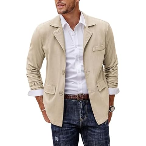 COOFANDY Men's Lightweight Linen Blazer Cover
