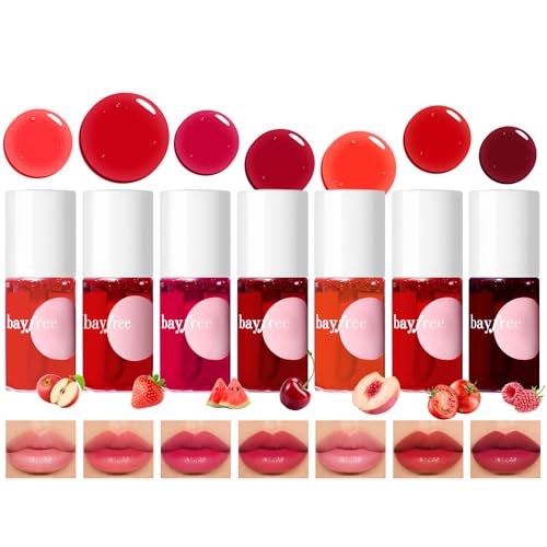 bayfree Lip Tint Stain Set, Lip Stain Long Lasting Waterproof, Lightweight, Non-sticky, Transfer-Proof, Matte Finish (fruit land)