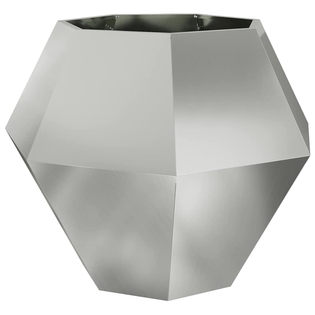 Donica na rośliny z ocynkowanej stali, 2 sztuki, 100 x 100 x 80 cm, skrzynka ogrodowa, metalowa donica, podwyższona skrzynka na kwiaty, odporny na warunki atmosferyczne, pojemnik ogrodowy na