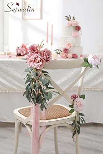 Serwalin Artificial Flowers Combo Dusty Pink Rose Fake Flowers For Diy Wedding Bouquets Centerpieces Arrangements Cake Flowers Party Baby Shower Home Indoor Outdoor Decorations #TOP4