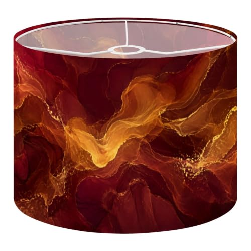 Drum Lamp Shade Burgundy Fabric Print Watercolor Sparkling Burgundy Trends Bright Lampshade for Table Lamps Floor Lamps Pendant Light 13"x13"x10" Replacement Linen Large Lamp Shade Easy Assembly