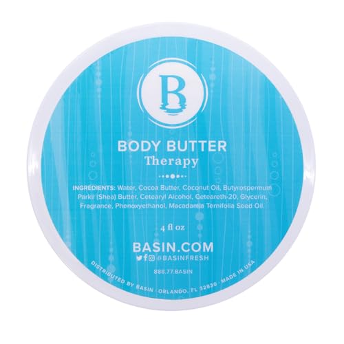 Basin Isn't It Grand Body Butter - Natural Green Clover & Aloe Scent Moisturizer with Shea Butter & Cocoa Butter - Luxurious Body Cream for All Skin Types - Made in USA