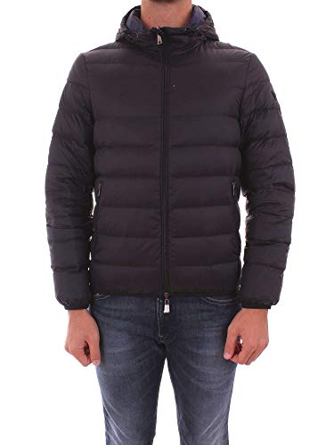 Emporio Armani Down Bomber Zip Up Black/Navy Reversible Jacket L Black/Navy