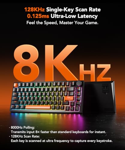 Teclado Gamer KYSONA HE82 USB 75% RGB miniatura 4