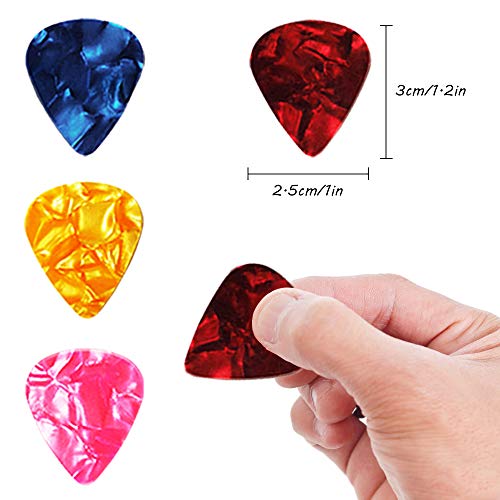 3 Sets Acoustic Guitar Strings Replacement Steel Guitar Strings (Gold, Brass, Multicolor) With 4 Pieces Celluloid Guitar Picks,Guitar String Winder Guitar Kit For Guitar Beginners Performers #TOP3