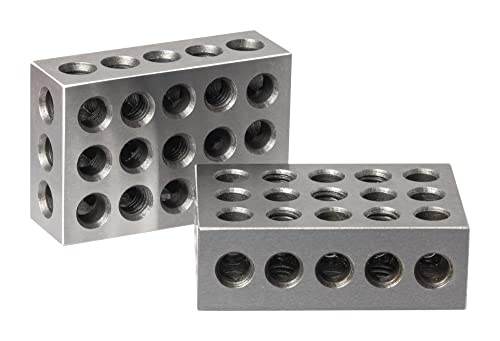 Colton Industrial Tools 10078 | Ultra Precision 1-2-3 Block Set, Set Of 2, 23 Holes, Socket Cap Bolts And Hex Key Included #TOP1