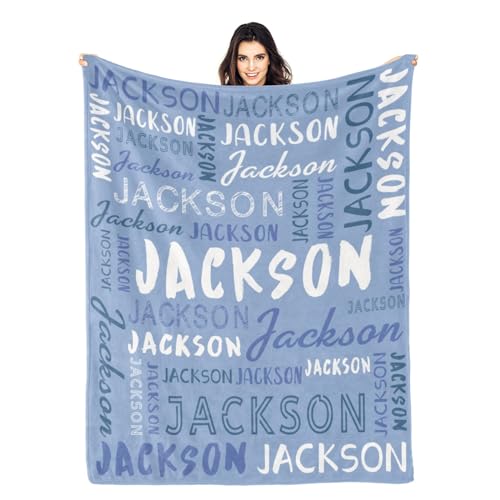 Personalized Name Blanket Customized Baby Blankets for Girls Boys Adults Monogrammed Blankets and Throws Christmas Birthday Mothers Fathers Valentines Day Gift