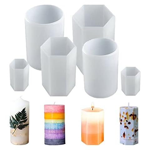 CDIYTOOL 6 Pcs Silicone Candle Molds Cover