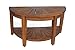 AquaTeak Half-Moon Teak Shower Bench with Shelf