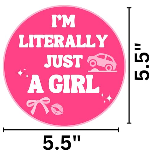 I’m Just a Girl imán redondo de 5.5 pulgadas miniatura 5