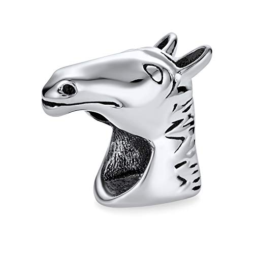 Ridsport western cowgirl häst dingla berlock pärla för kvinnor tonåringar oxiderad. 925 sterlingsilver passar europeiskt armband e sterlingsilver, colore: SILVER, cod. PBX-HS-667-D