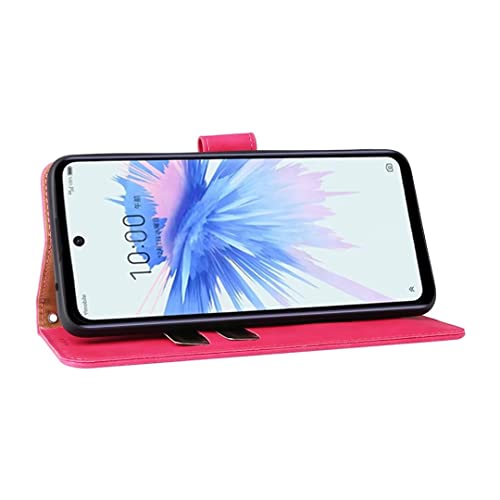 Housse Tecno Camon 30S pour éviter les rayures d'écran avec rabat cuir rose