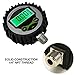Uharbour Digital Air Pressure Gauge with 1/4'' NPT Bottom Connector and Rubber Protector, 5-200psi Tire Pressure Gauge, Accuracy 1% F.S.