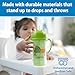 Dr. Brown's Milestones Insulated Sippy Cup with Straw and Handles, Spill-Proof Tumbler with Lid, 2-Pack, Blue & Green, 10 oz/300 mL, BPA Free, 12m+