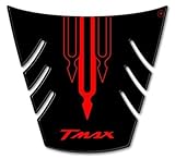  Adhesivo Compatible para Tmax 500 Stickers 3D Coleta para Yamaha T MAX 2008-2011 - Negro-Rojo