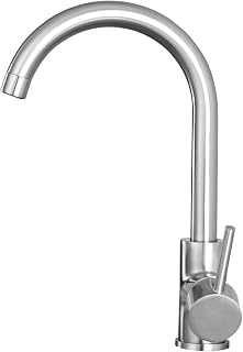 Cocina Fregadero Moderno Grifo Monomando Giratorio Acero Inoxidable Sanlingo