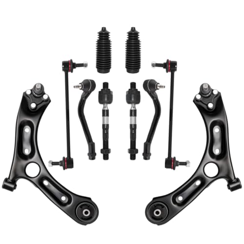 10 PCS Suspension Kit Front Lower Control Arm and Ball Joints Sway Bar Link Tie Rod Bellows Compatible With 2016-2021 Hyundai Tucson 2017-2022 Kia Sportage by HALEQP - Used condition - US$121.43