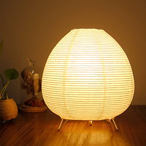 LIZEALUCKY Small Paper Lamps,Rice Paper Lantern Lamp,Soft Warm Rice Lamp Light,Table Lamp for Bedroom,Living Room,Home Decoration