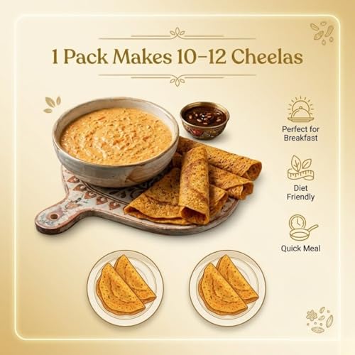 Image of The Naturik Co Millet Carrot Cheela Mix - 200 gm, Ready to Cook Millet Chilla /Dosa| Healthy & Instant Breakfast | Anytime Snack for Kids and Family | As Seen On Shark Tank