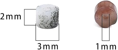 Miniatura 2 de Cuentas espaciadoras de ágata india natural, cuentas planas y redondas sueltas para abalorios de joyería de 0.118 in x 0.079 in 15.0 in