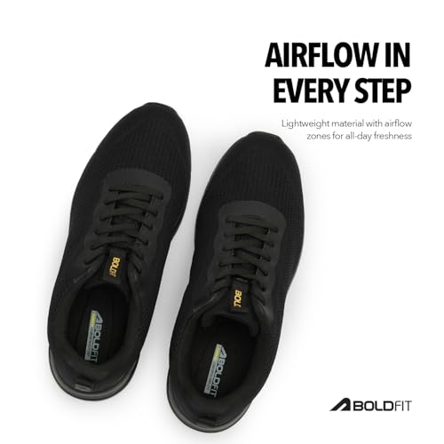 Image of Boldfit Running Shoes for Man Comfortable Sports Shoes for Men Running Lightweight Gym Shoe for Men Workout Soft Cushioned Walking Shoe for Man Anti Slip Gym Footwear
