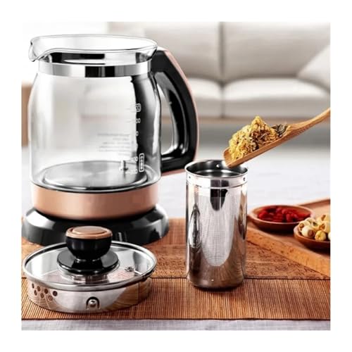 Tetera eléctrica multifuncional con infusor de té 1.2L vidrio miniatura 4