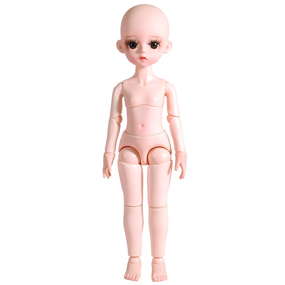 UCanaan Customized 1/6 BJD Doll, 19 Joints Nude SD Girl Doll 12 Inch Ball Jointed Dolls Female Body + Basic Makeup for DIY Dolls Best Gitfs for Girls Christmas Birthday