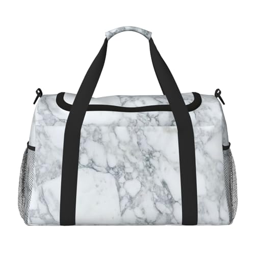 Bolsa de viaje de mármol negro para tus escapadas de fin de semana y sesiones de gimnasio