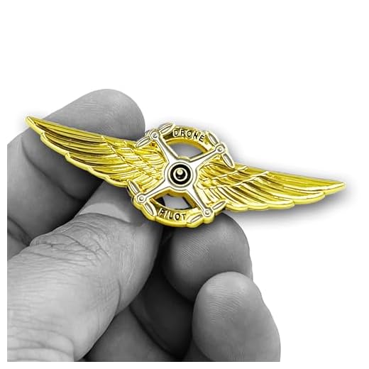 EL13-016 Full Size UAS FAA Commercial Drone Pilot Wings pin