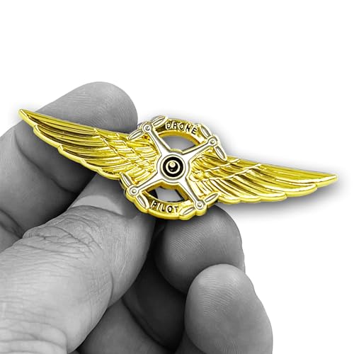 EL13-016 Full Size UAS FAA Commercial Drone Pilot Wings pin
