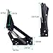 YIDELAI - Spring Hinge (2 Pair) 90 Degree Folding Lifting Bracket, Sofa Bed Hinge, Suitable for Cabinet Doors, Furniture Storage Boxes (black2)