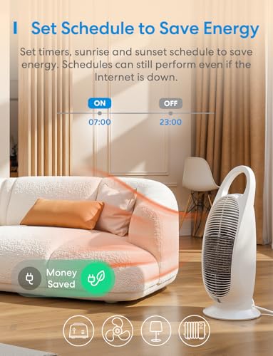 Meross WLAN Schalter Universal WiFi Switch Fernbedienung Sprachsteuerung mit Alexa, Google Assistant und SmartThings, DIY Smart Home f&uuml;r elektrische Haushaltsger&auml;te, 2500 W, 4 St&uuml;cke