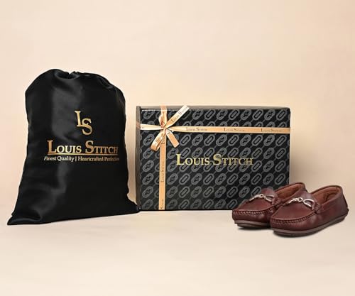 Image of LOUIS STITCH Women's Premium Slip-On Loafers with Buckle | Elegant Solid Slip-On Comfort Shoes for Casual and Formal Wear | Slip-On Loafer Shoes for Women | LSLD-BLR-HS02