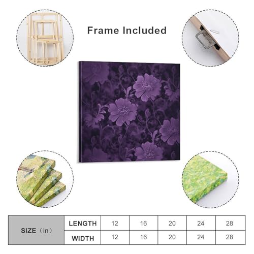 Toile murale abstraite violette grand format impression salon