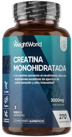 Creatina Monohidratada 3000mg, 270 Comprimidos, 3 Meses de Sumini...