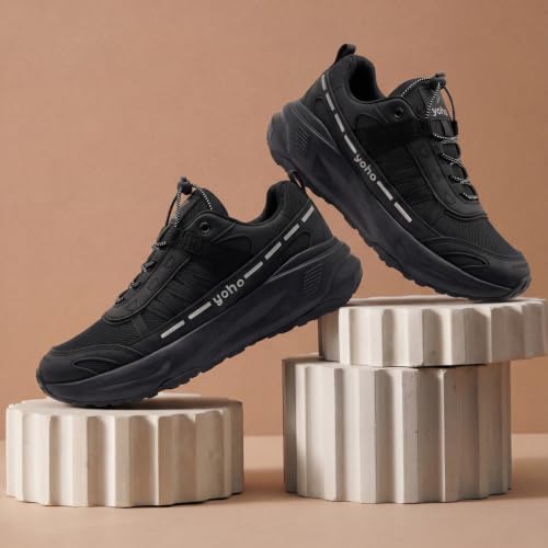 Image of YOHO Men's Sneakers Jipsi | Stylish, Comfortable, Anti Skid & Breathable | Walking, Jogging & Lace Up Casual Sport Shoes for Man /Gents