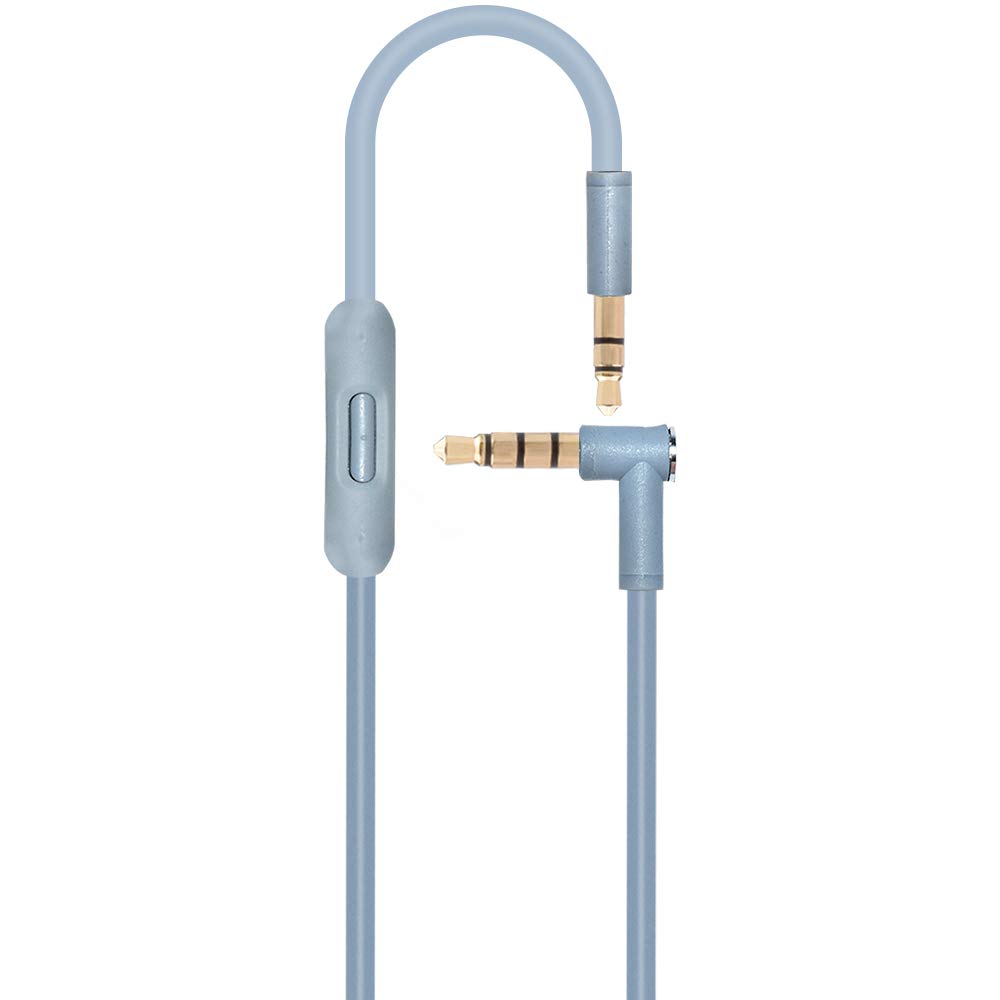 Replacement Inline Remote Mic Extension Audio Cable Cord for Monster Beats by Dr Dre Solo Solo HD Studio Wireless Pro Detox Mixr Executive Pill Headphones (Grey)