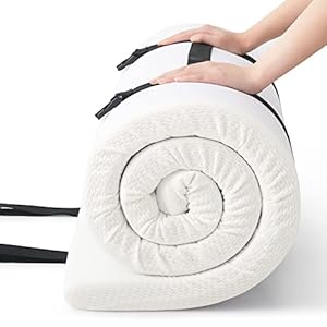 Jamdok Einzelne Schaumstoff-Matratzenauflage für Campingbett, Auto-Matratze, Sofa, aufrollbare Bodenmatte, faltbare Schlafunterlage, tragbar (190 x 75 x 5 cm)