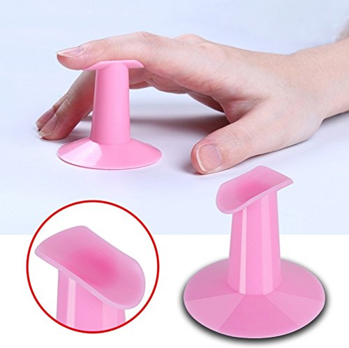 Soporte para uñas acrílicas y kit de manicure rosa miniatura 5
