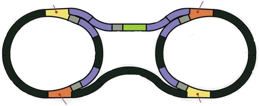 Amazon.com: Rokuhan Layout Plan C Complete Track Set (23.6