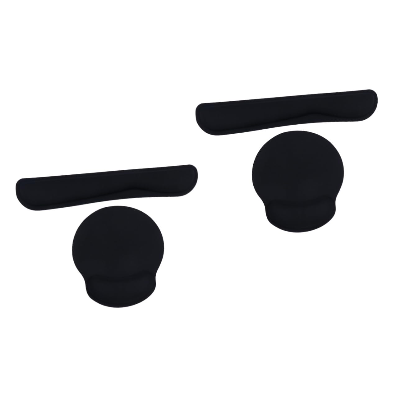 2sätze Teiliges Set Memory Handkissen Tastatur Handballenauflage Mauspad Ergonomische Handgelenkauflage Für Pc Und Büro Elastisch Und Bequem Für Längere Nutzung Schwarz