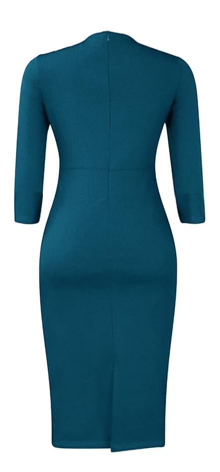 Image of ZVO Midi Dress for Women Church Dress Office Work Bodycon Pencil Dresses