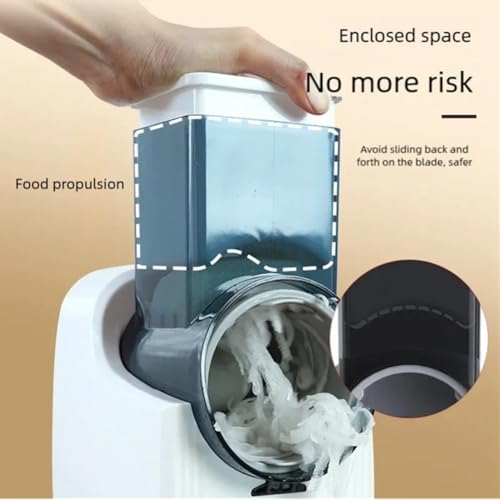 Aboiled Automatic Household Kitchen Electric Vegetable Cutter Multi-Function Slicer Shredder White - Image 5