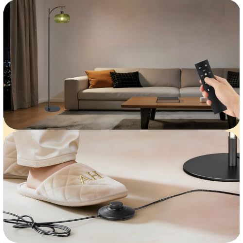 Image of Modern Floor Lamps for Living Room, Dimmable Gold Standing Lamp with Remote