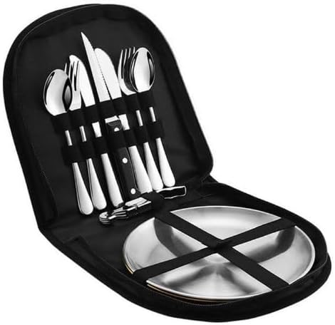 PFS 10-Piece Stainless Steel Portable Camping Cutlery Set